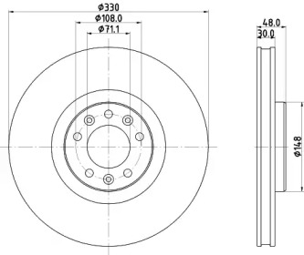 HELLA PAGID 8dd355125331 -  Тормозной диск